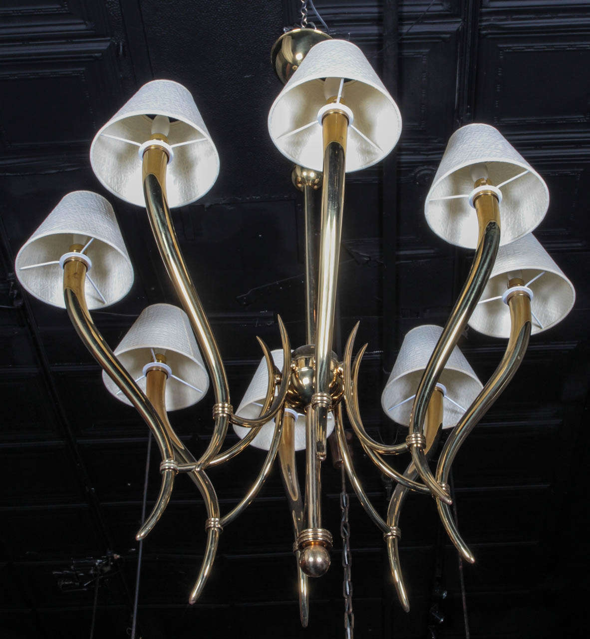 Modern Chandelier in the style of Gio Ponti. Italy 1950's For Sale