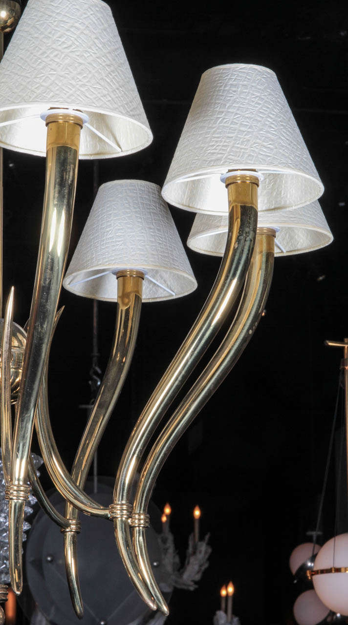 Italian Chandelier in the style of Gio Ponti. Italy 1950's For Sale
