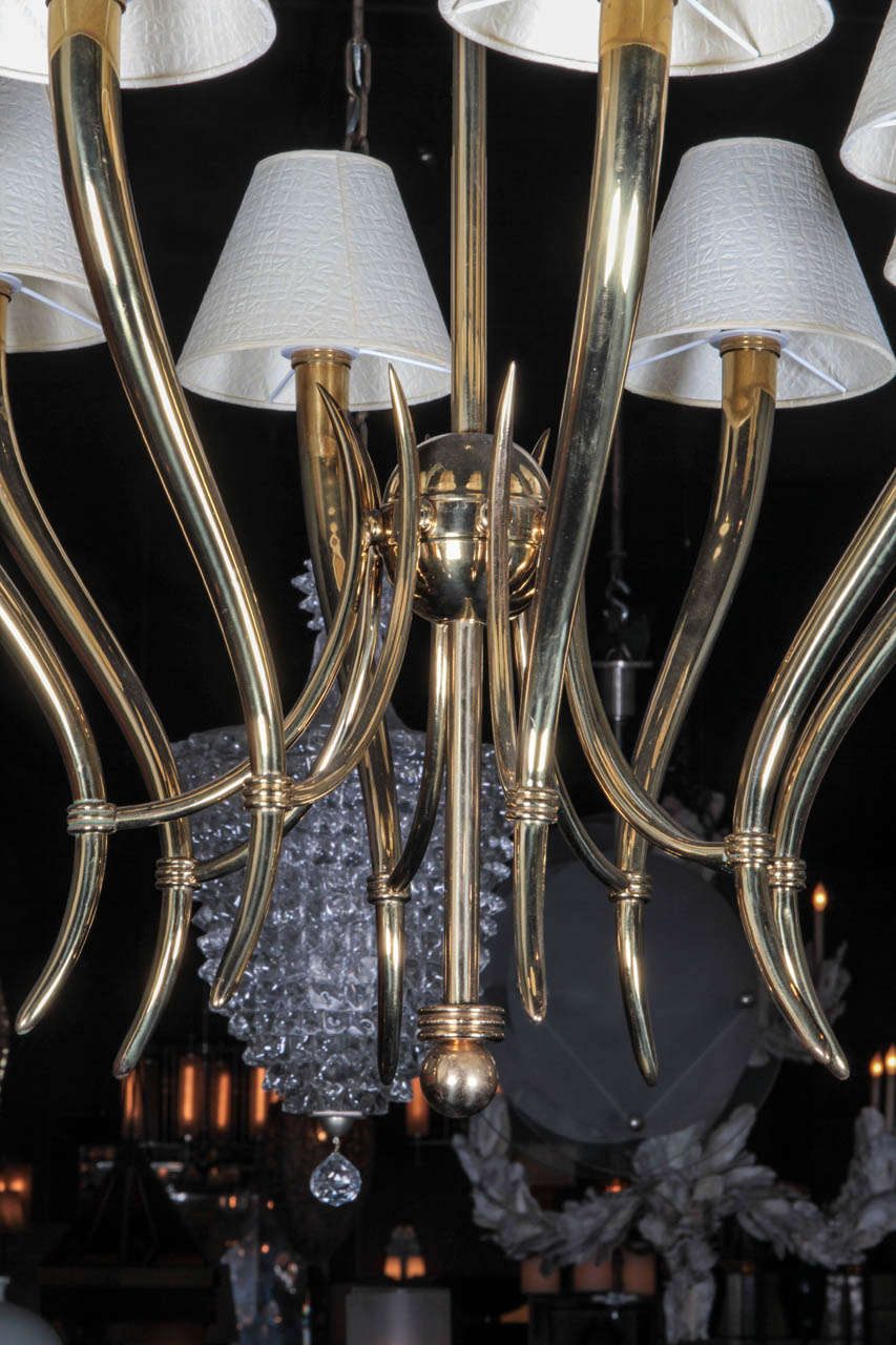 Mid-20th Century Chandelier in the style of Gio Ponti. Italy 1950's For Sale