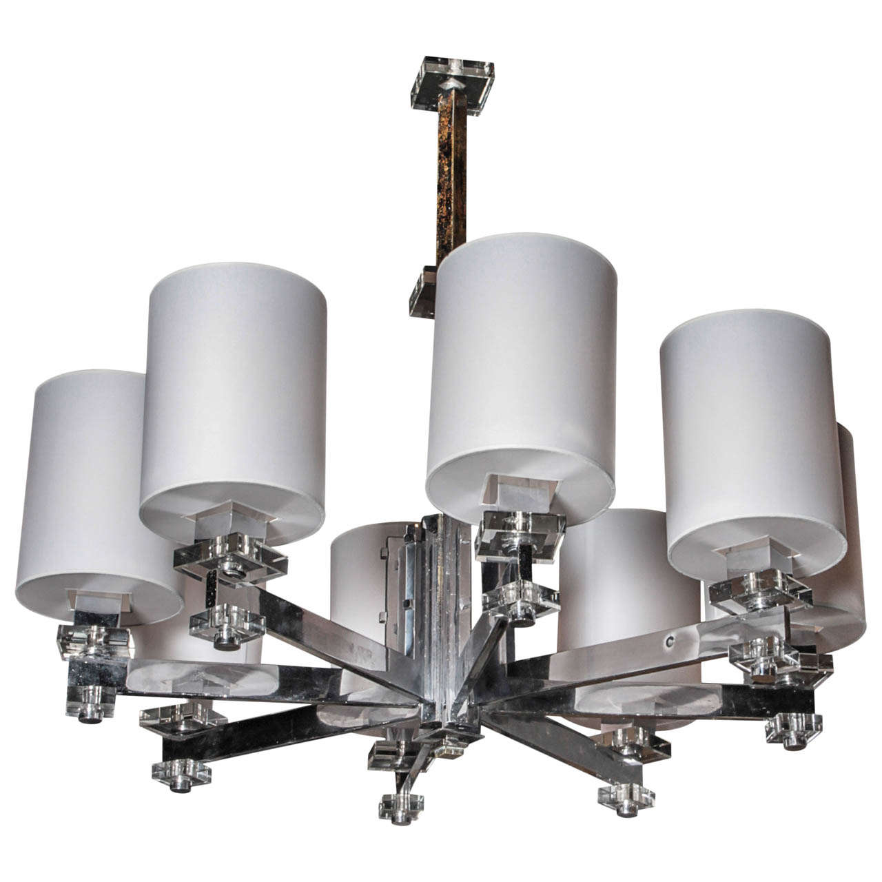 Chandelier by Jacques Adnet, 1940's For Sale