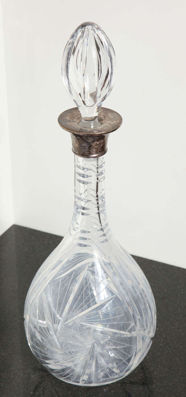 antique crystal wine decanters