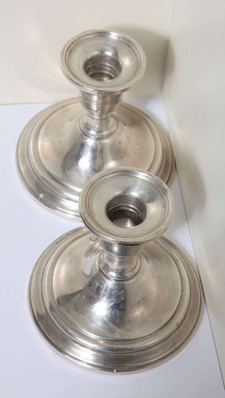 antique silver candle holders
