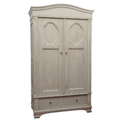 Gustavian Style Painted Armoire