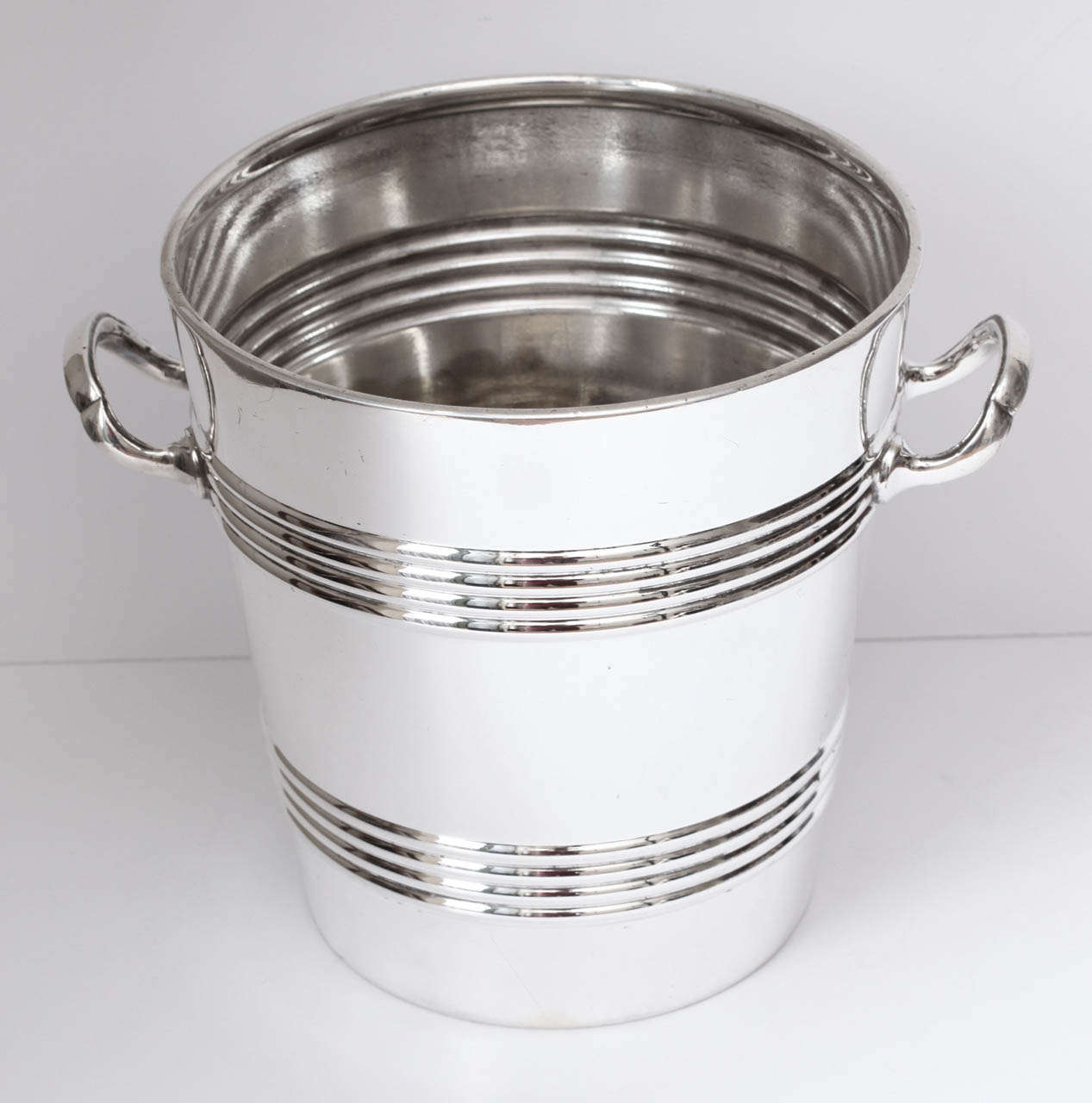 large silver ice bucket