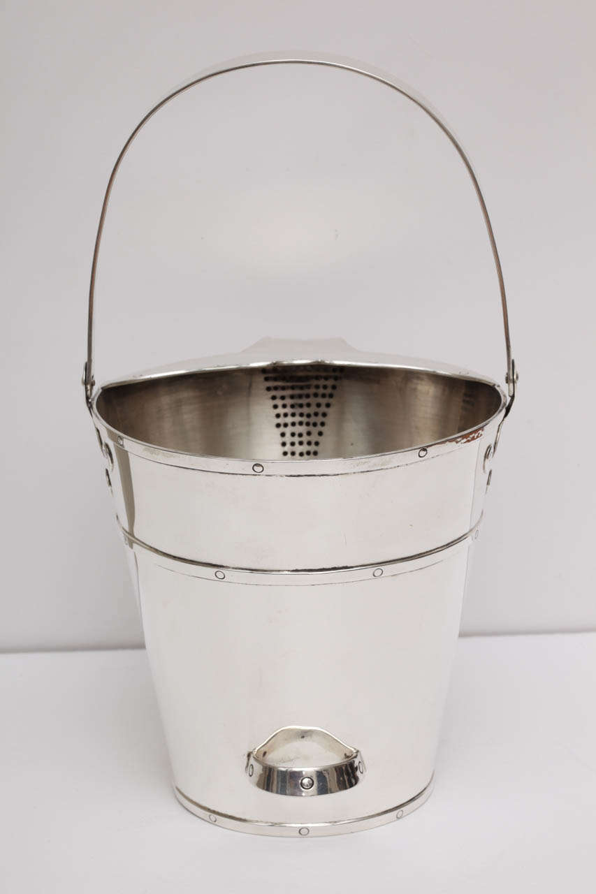 Early and Rare Sterling Silver Gorham Martini Mixing Bucket In Excellent Condition For Sale In New York, NY