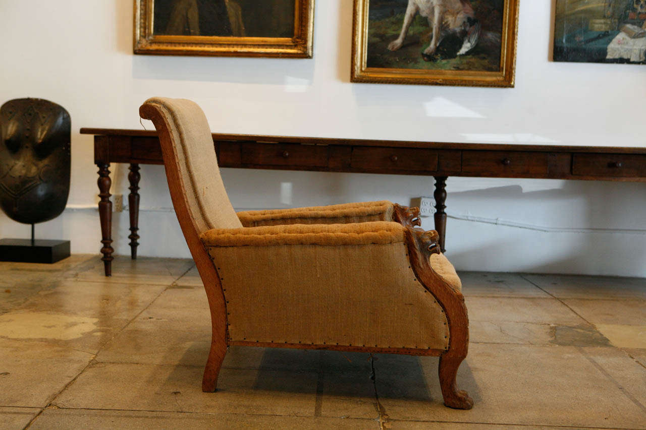 Pair of Exceptional English Library Chairs, Late 19th Century 1