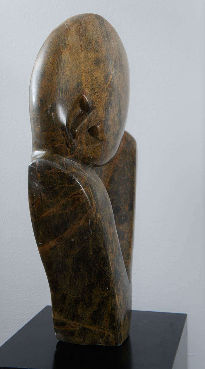 Modern Zimbabwe Shona Stone Sculpture by Michael Chiwandire For Sale