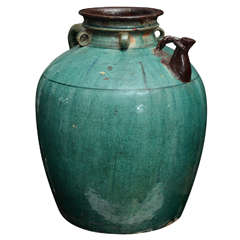 Mid 19thC. Q'ing Dynasty Hunan Glazed Water Jug