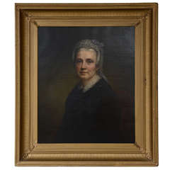 Oil on Canvas, American Portrait of a Lady, 19th Century