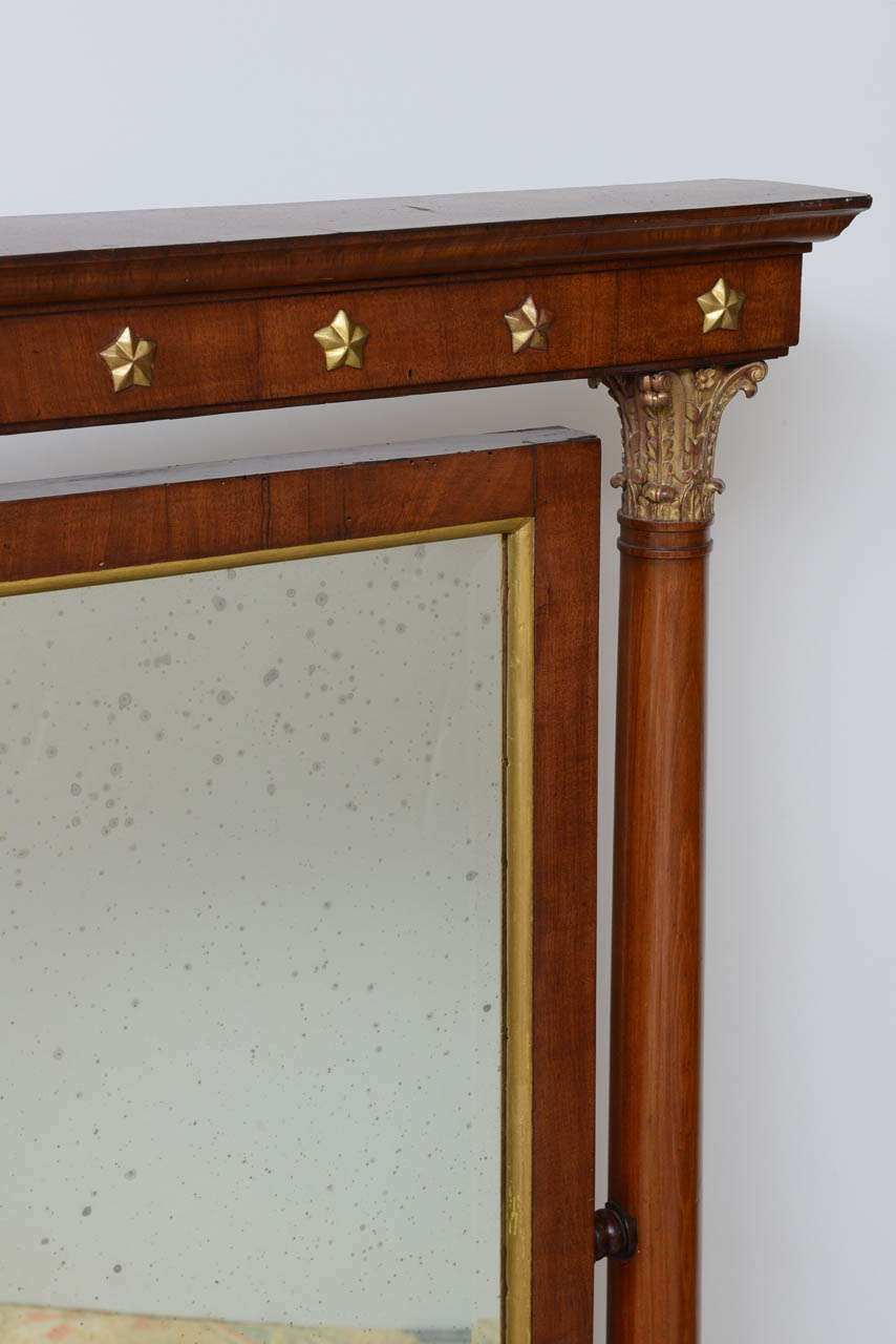 French Empire Dressing, Vanity Mirror / Fireplace Screen, 19th Century In Good Condition For Sale In West Palm Beach, FL