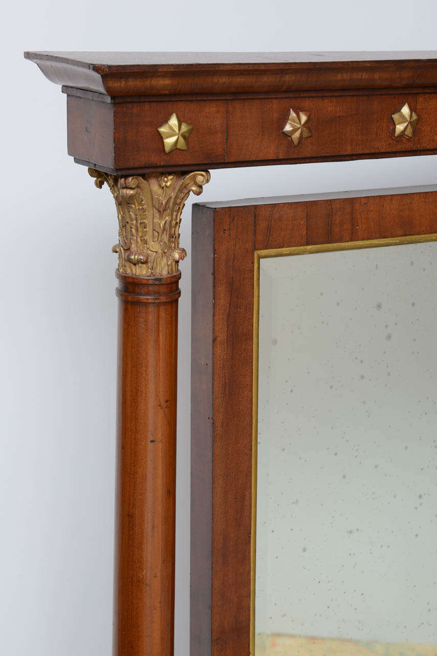 Mahogany French Empire Dressing, Vanity Mirror / Fireplace Screen, 19th Century For Sale