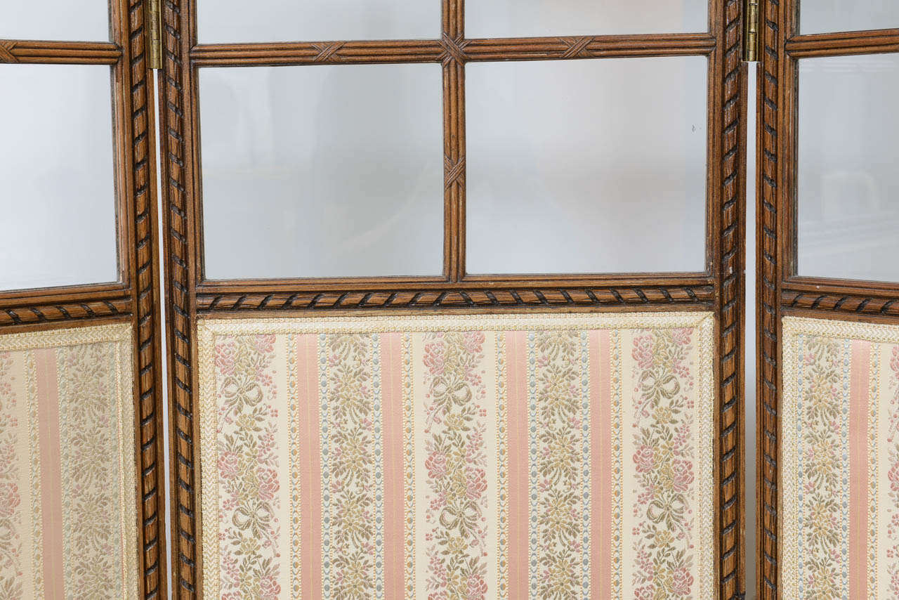 French Hand Carved Folding Screen 19th Century For Sale 2