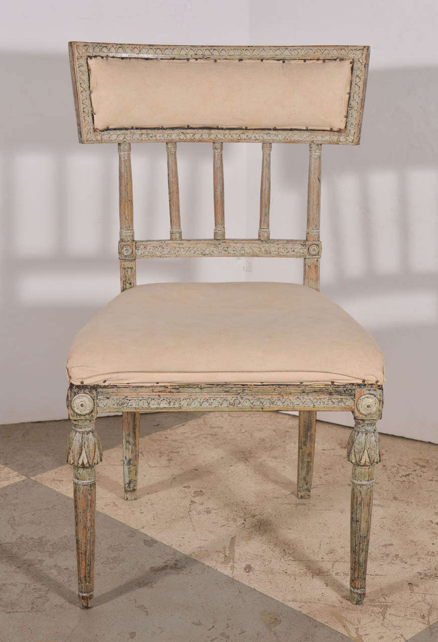 Swedish Gustavian DIning chairs In Excellent Condition In Houston, TX