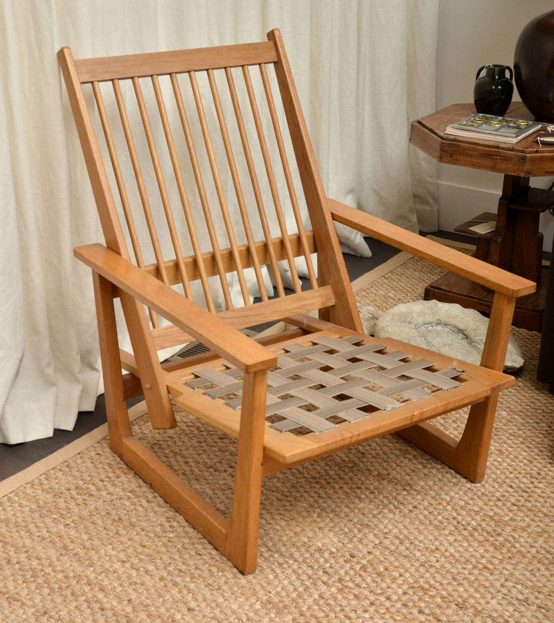 wooden recliner chair