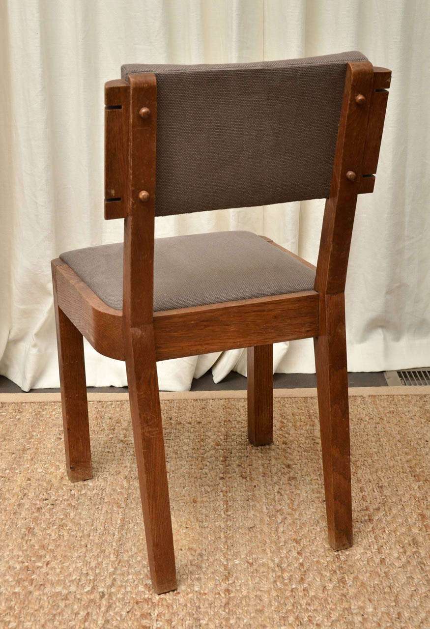 Set of Six Upholstered Dining Chairs by Charles Dudouyt In Excellent Condition In New York City, NY