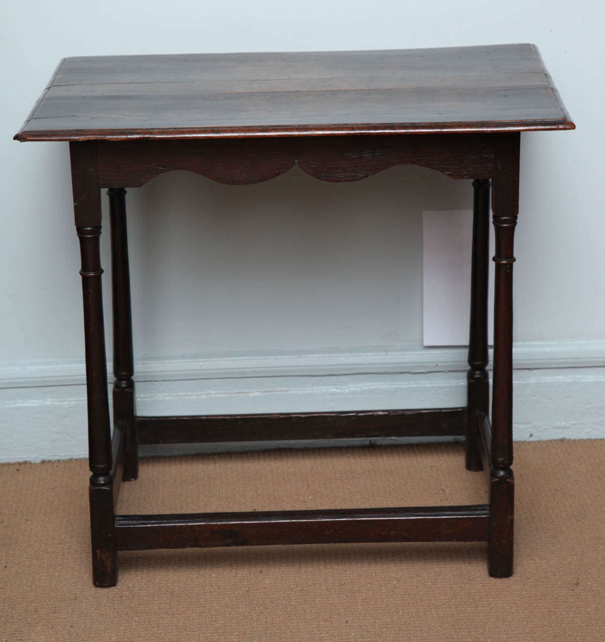 English Queen Anne Oak Side Table