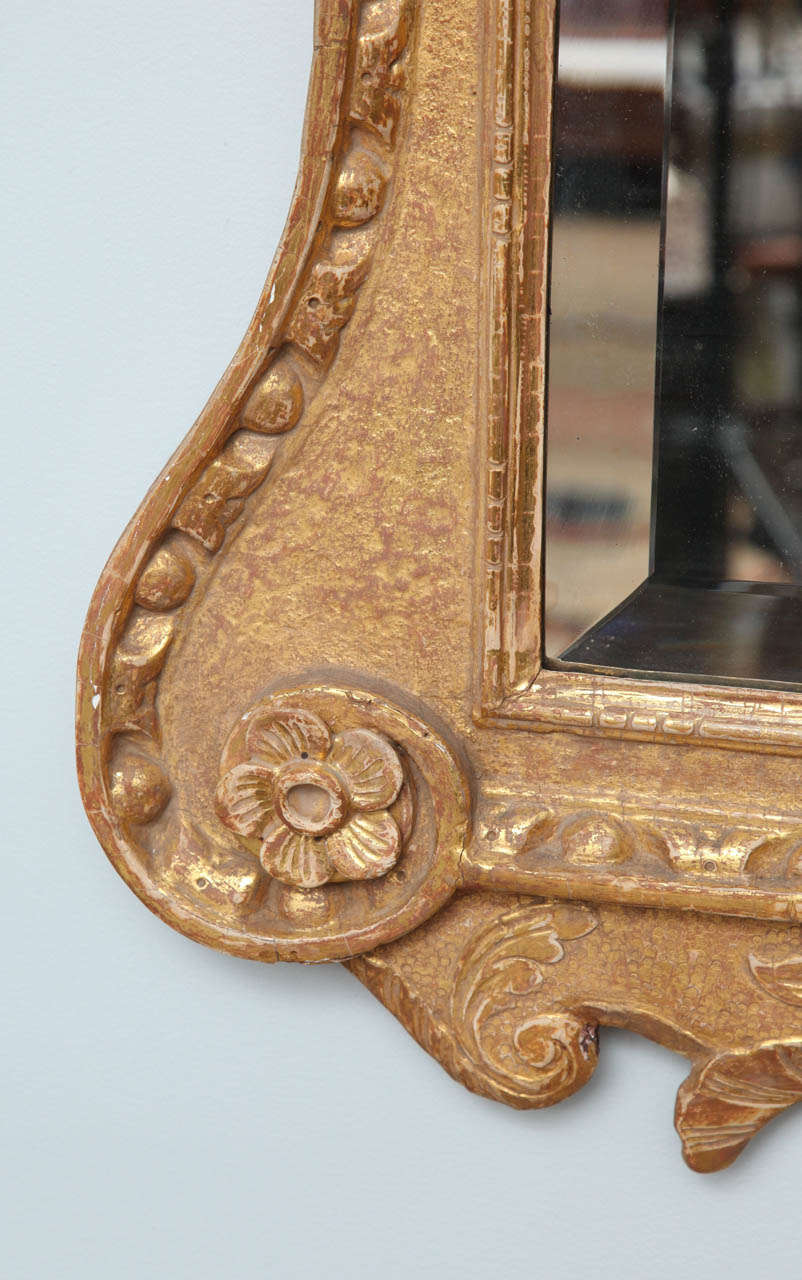 18th Century and Earlier George II Palladian Gilt Wood Mirror