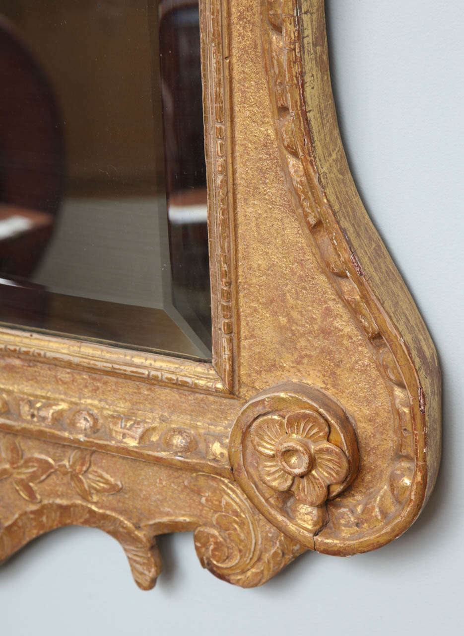 George II Palladian Gilt Wood Mirror 1
