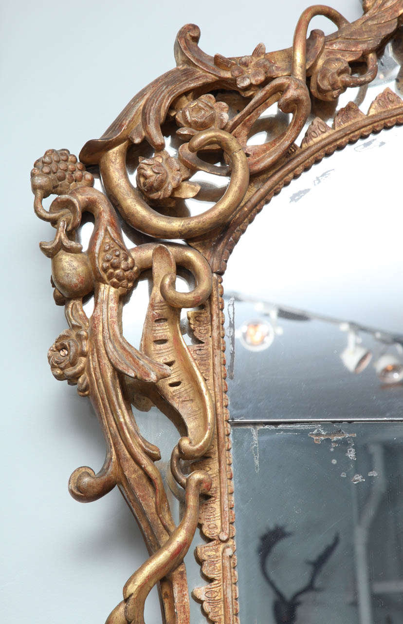 Giltwood Very Fine Louis XV Period Gilt Wood Mirror For Sale