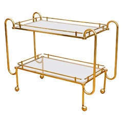 Beautiful Italian Brass Bar Cart