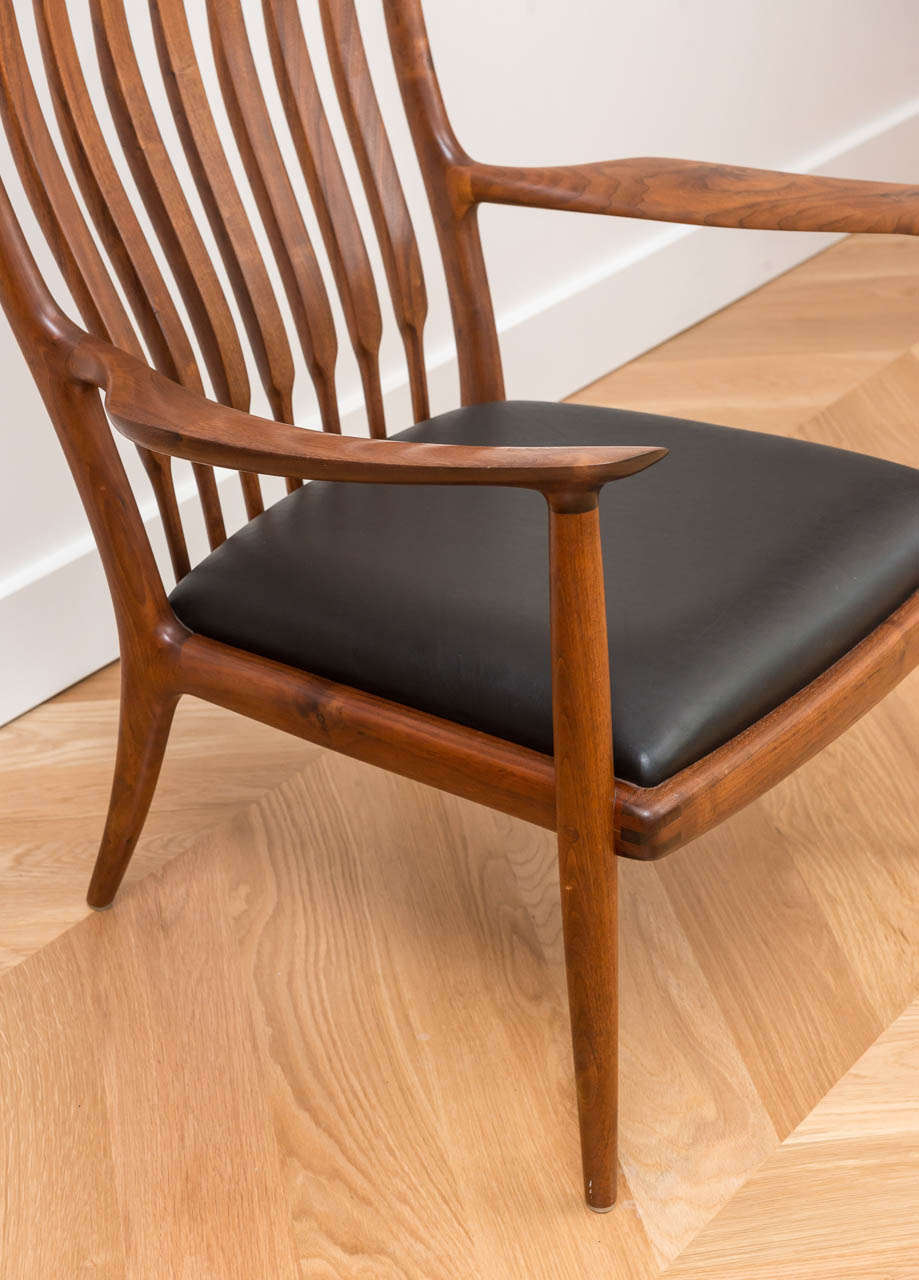 Sam Maloof Signed and Dated Arm Chair In Excellent Condition In San Francisco, CA