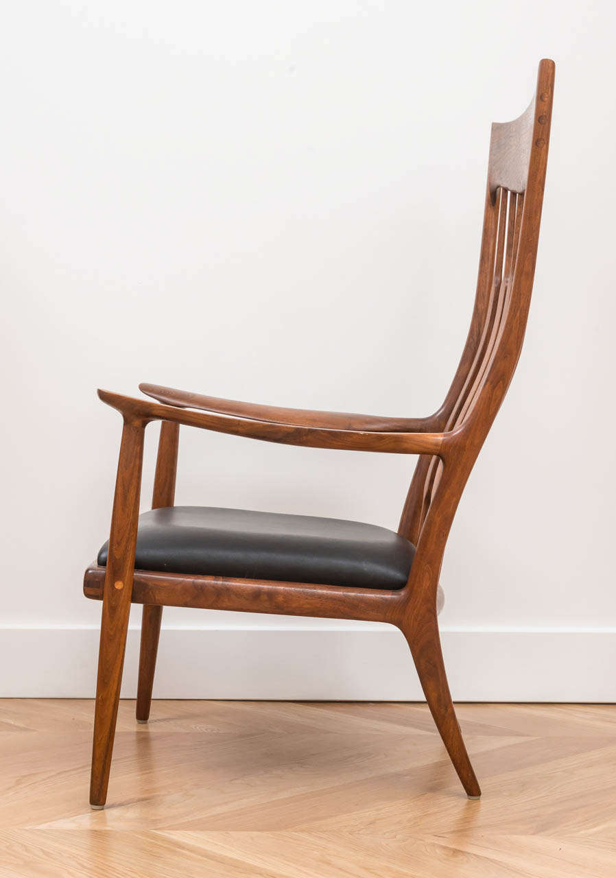Walnut Sam Maloof Signed and Dated Arm Chair