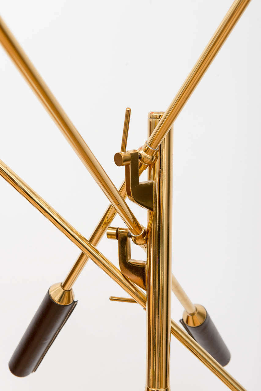 Arredoluce Triennale Brass Floor Lamp In Excellent Condition In San Francisco, CA