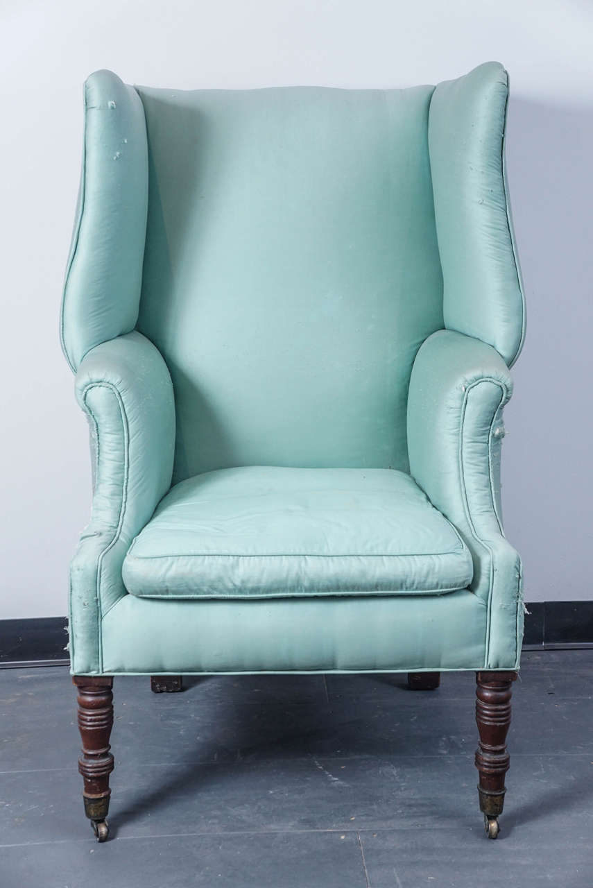 American Colonial Sublime Upright 19th Century Wingback Chair