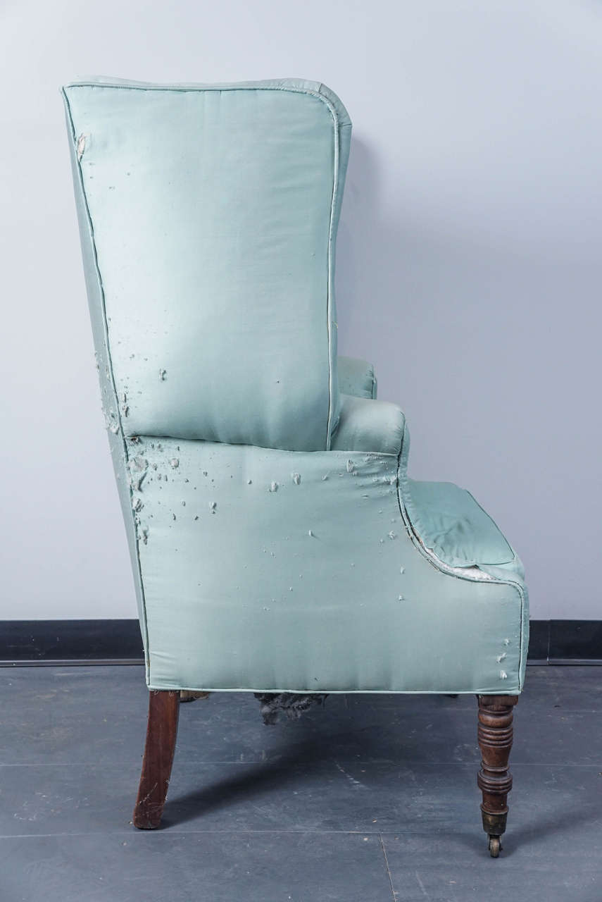 American Sublime Upright 19th Century Wingback Chair