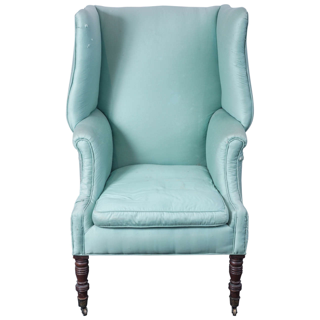 Sublime Upright 19th Century Wingback Chair