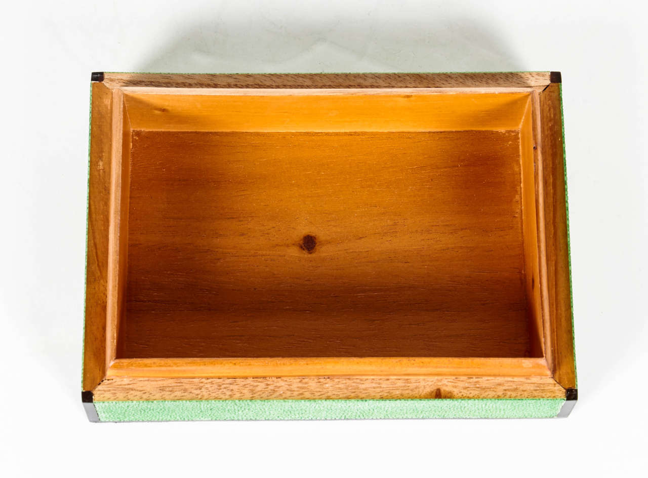 Exotic Shagreen Box with Ebonized Wood Trim In Excellent Condition In Fort Lauderdale, FL