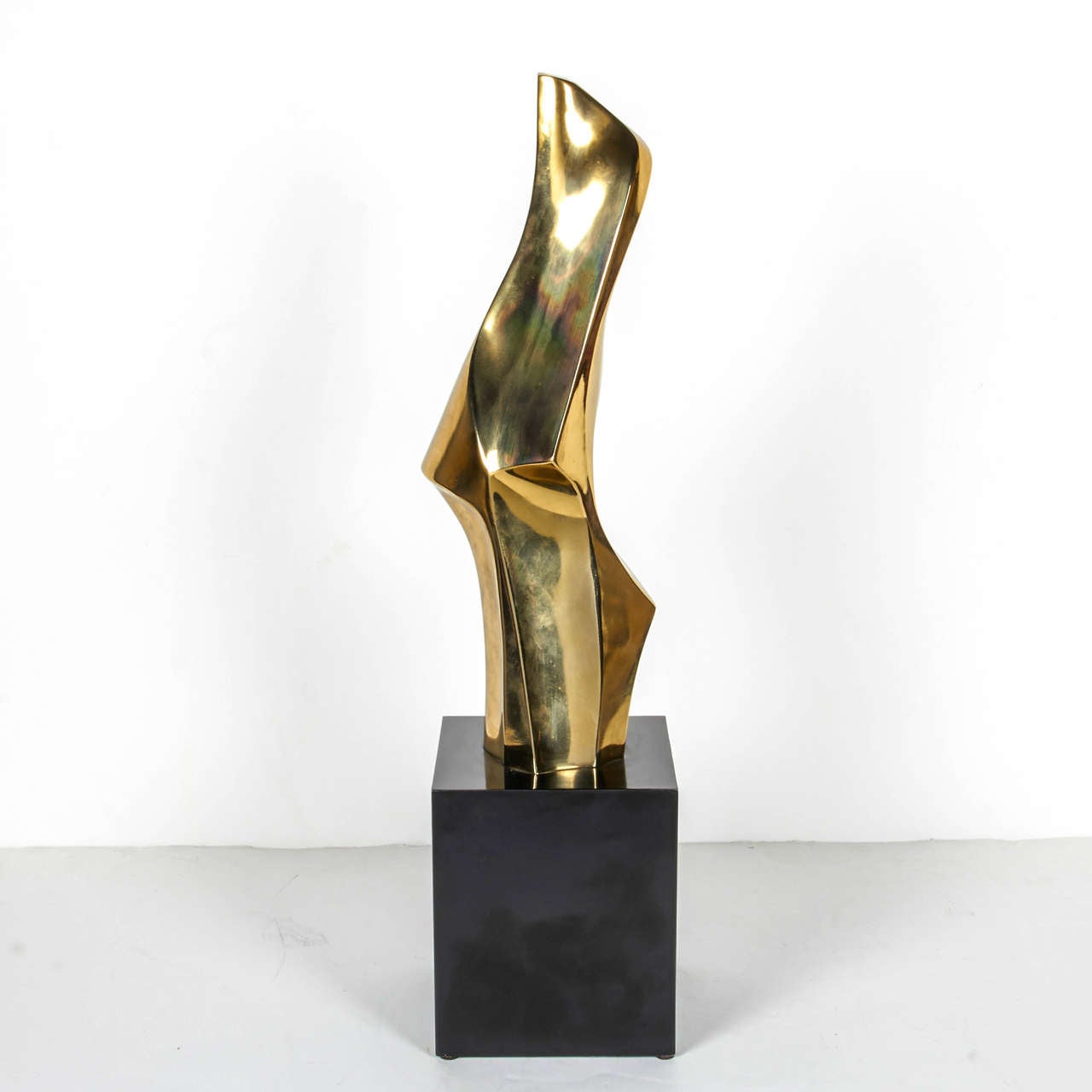 Enameled Brutalist Brass Sculpture by Maurizio Tempestini