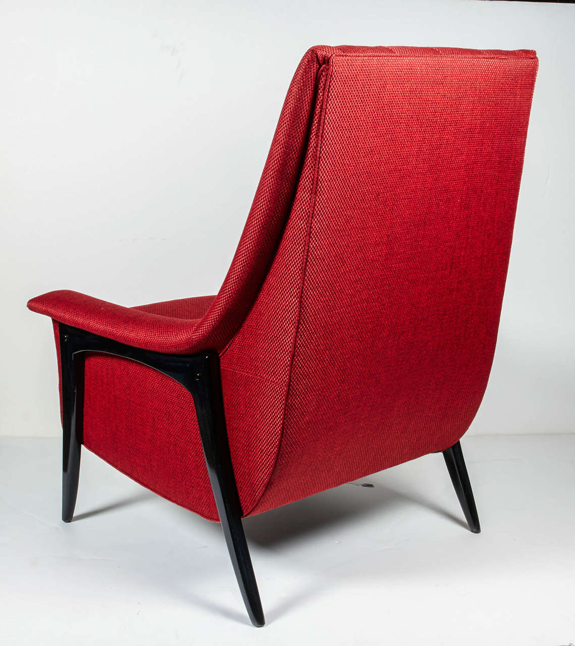 American Modernist Wing Chair and Ottoman in the Manner of Paul McCobb