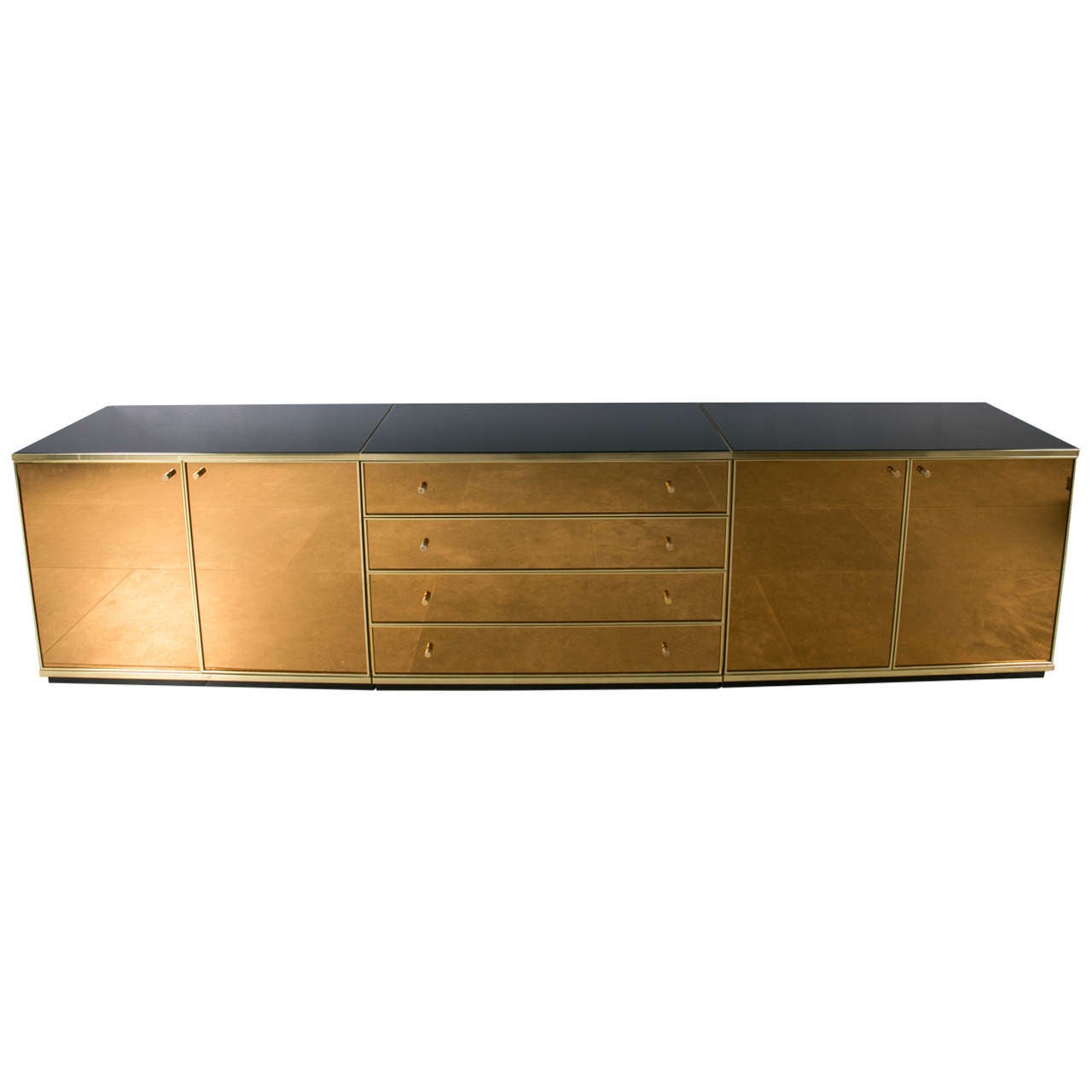 French Mirrored 1970 Credenza or Sideboard