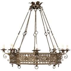 An Eight Light Octagonal Italian Chandelier of Large Size