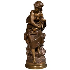 Bronze Statue by Mathurin Moreau