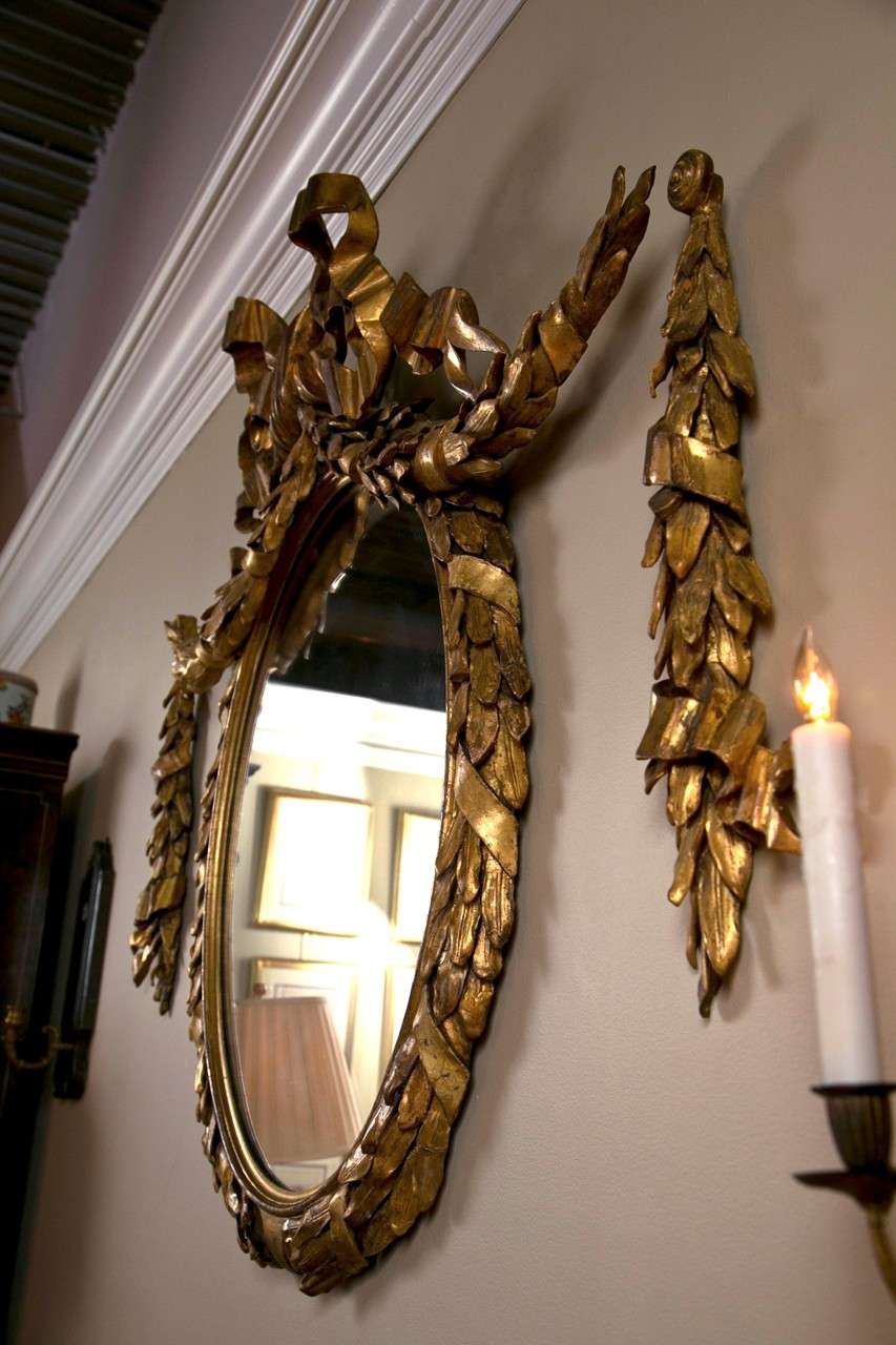 Oval Gilt Mirror at 1stDibs