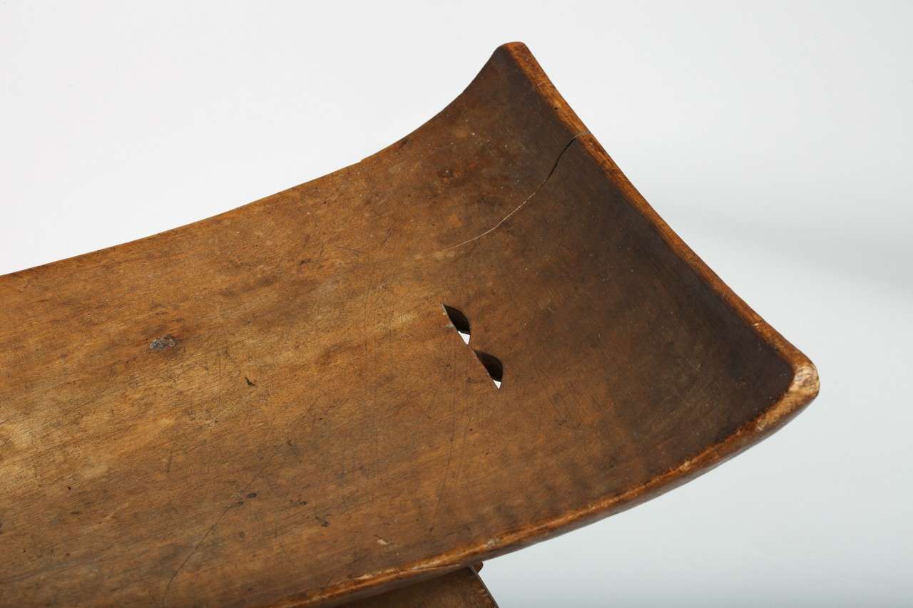 Early 20th Century Carved Wood Stool by Akan Ashanti 2