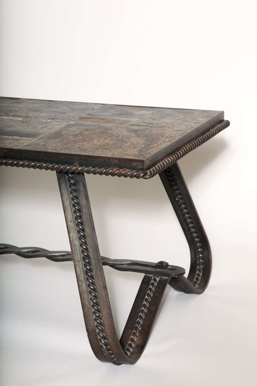 french wrought iron coffee table