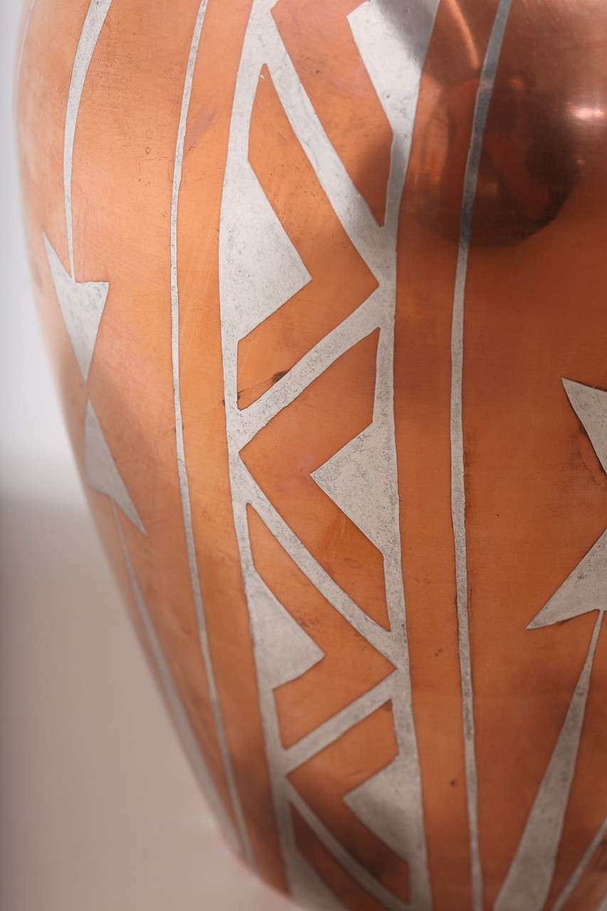 20th Century Art Deco Dinanderie Vase by Luc Lanel for Christofle