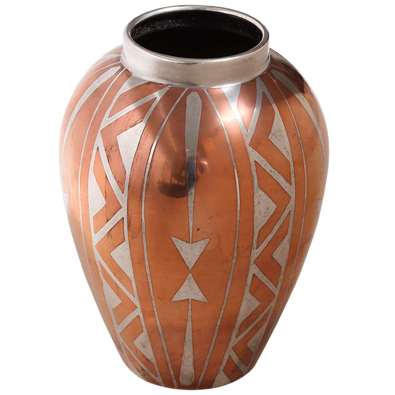 Art Deco Dinanderie Vase by Luc Lanel for Christofle