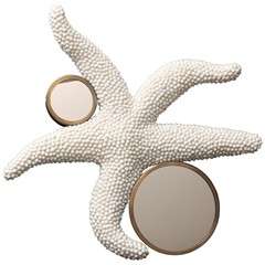 Miroir coquillage contemporain "Etoile de Mer" par Thomas Boog