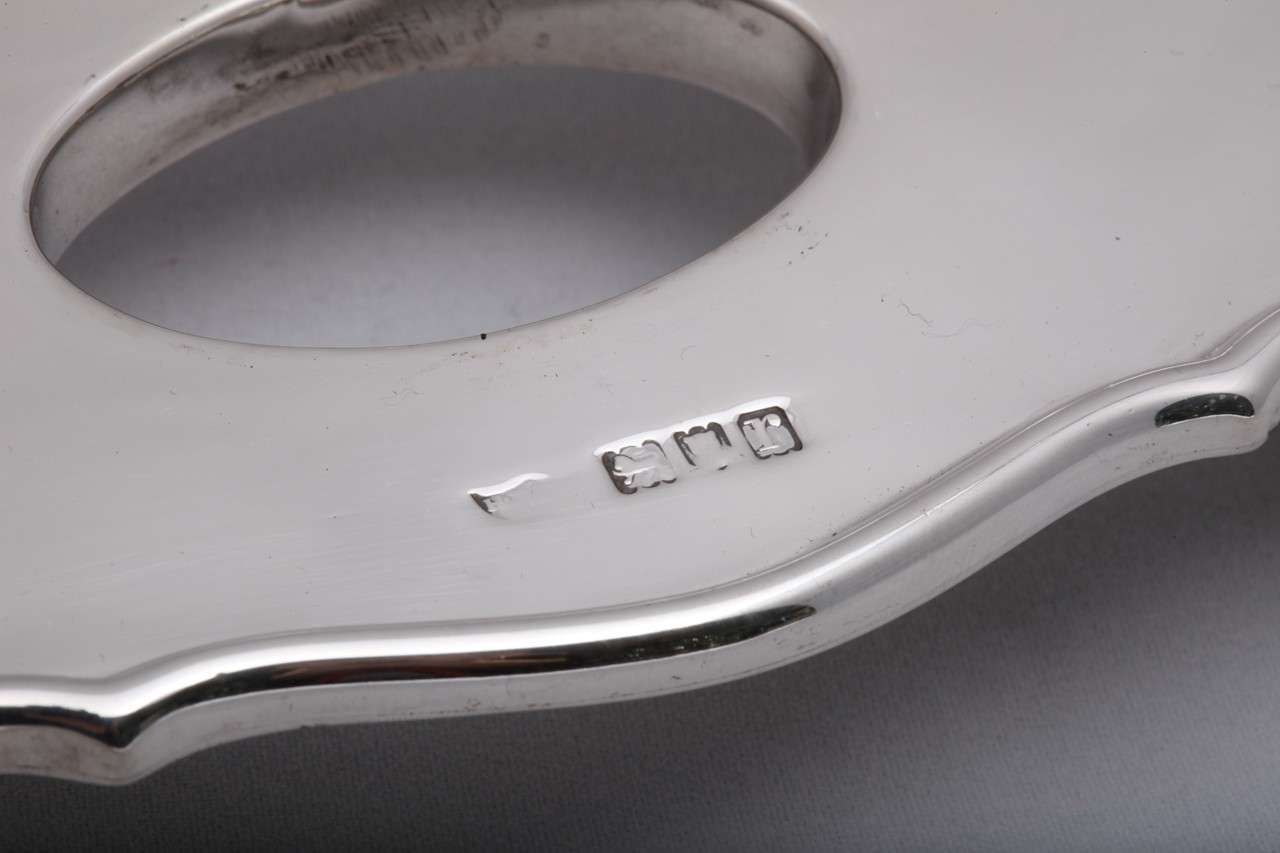 Britannico Calamaio con piede in argento sterling e cristallo di epoca edoardiana in vendita