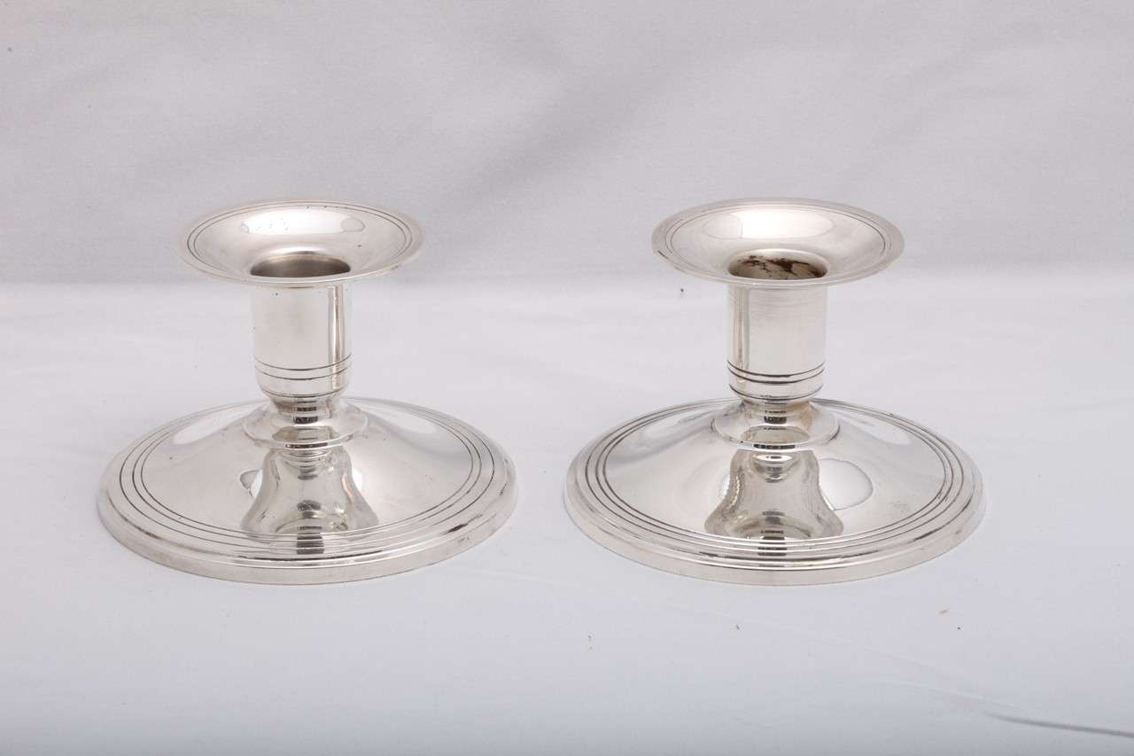 MidCentury Modern Tiffany and Co. Sterling Silver Candlesticks at 1stdibs