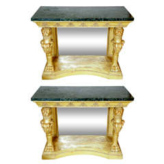 Pair of giltwood Consoles