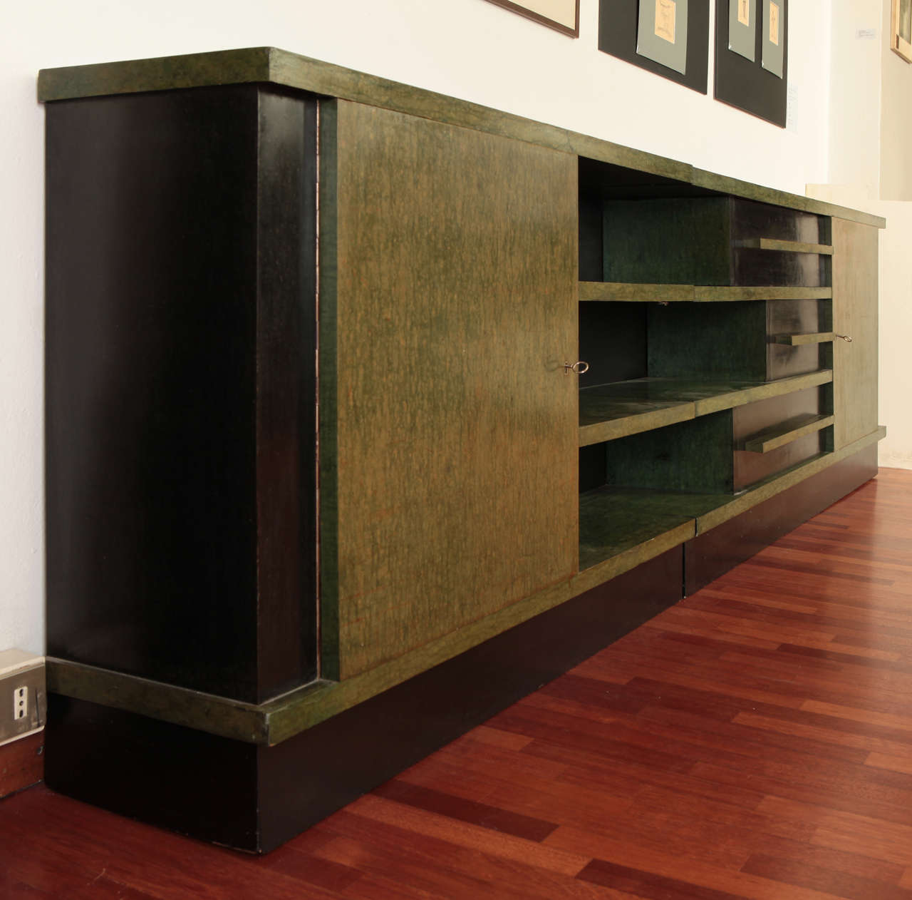 The Bookcase is assembled into two parts: the first part's length is 121 centimeters and the second one is 177 centimeters.