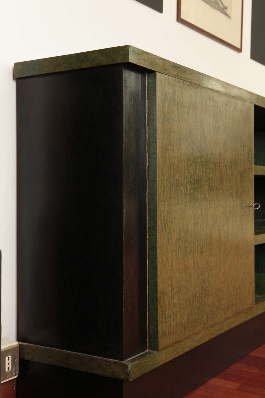 Mid-20th Century Bookcase in buxus stained with aniline For Sale