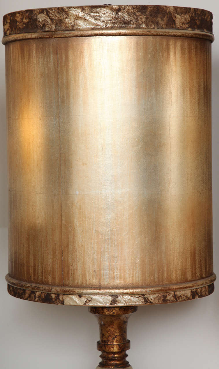 Monumental Pair of James Mont Table Lamps with Original Shades 1