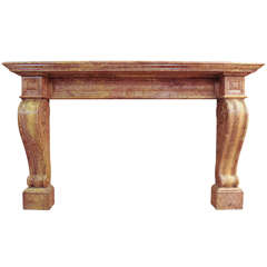 A 19th century French Empire marble fireplace / mantel piece, circa 1820 1