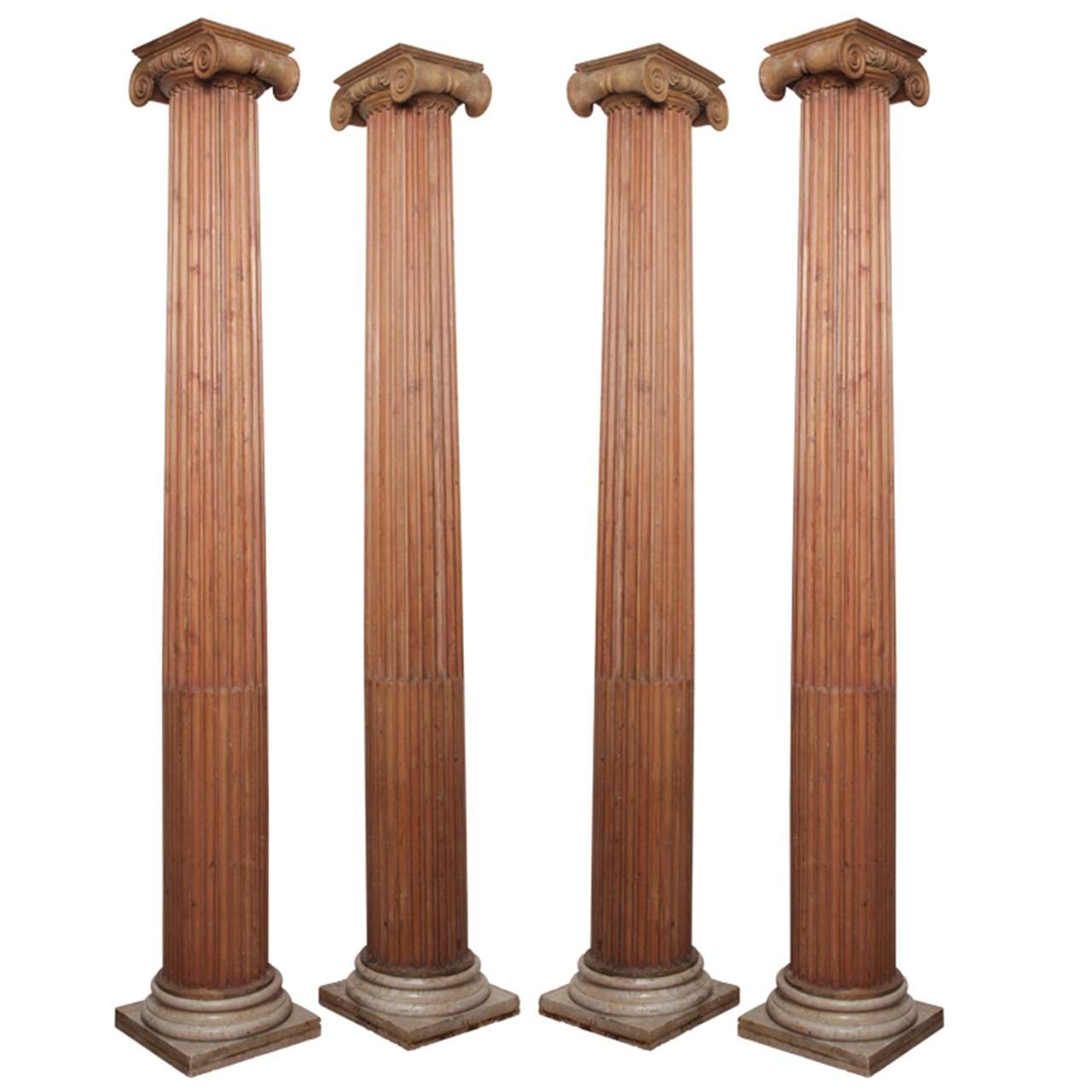 Four by Neoclassicism inspired columns For Sale